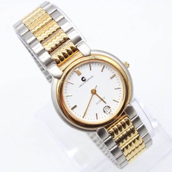 J.B Champion Watch Mens Mult-Tone Stainless Steel Quartz Classic White Dial - Picture 4 of 8